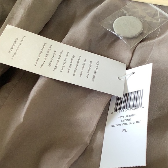 Eileen Fisher blazer NWT Steel satin - Picture 9 of 10